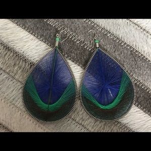 Earrings Woven Teardrop